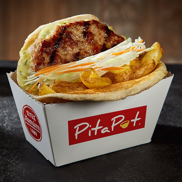 PitaPot with burger